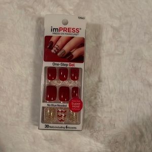 Red imPress manicure
